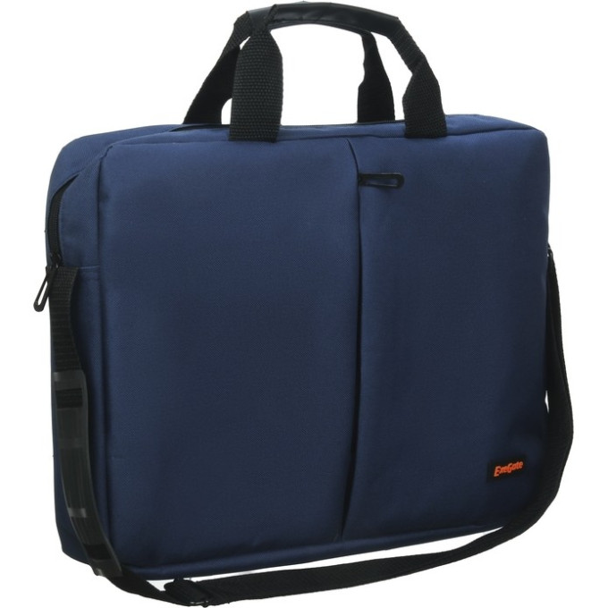 Сумка EXEGATE OFFICE F1590 DARK-BLUE, темно-синяя, полиэстер, для ноутбуков до 15,6